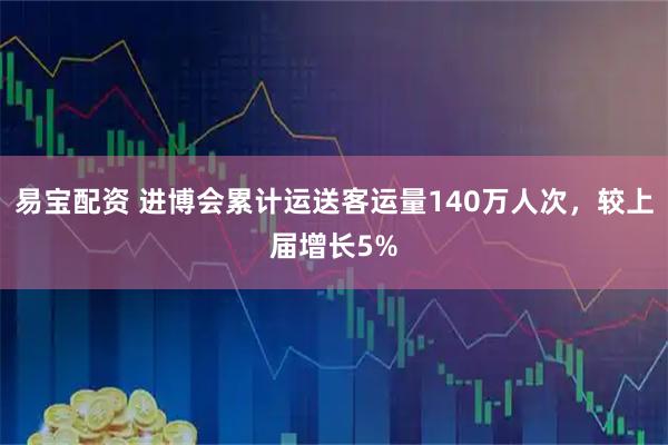 易宝配资 进博会累计运送客运量140万人次，较上届增长5%