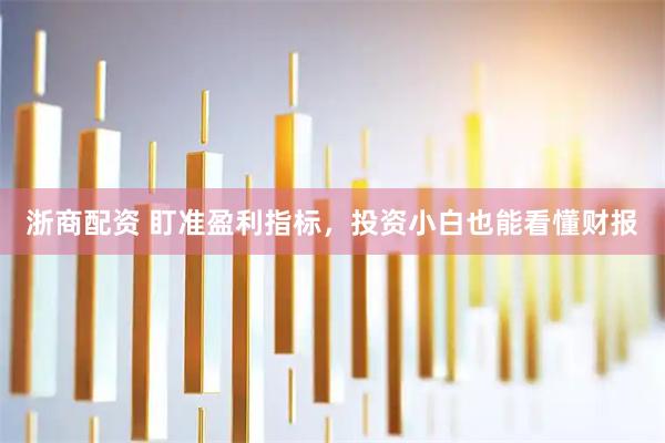 浙商配资 盯准盈利指标，投资小白也能看懂财报